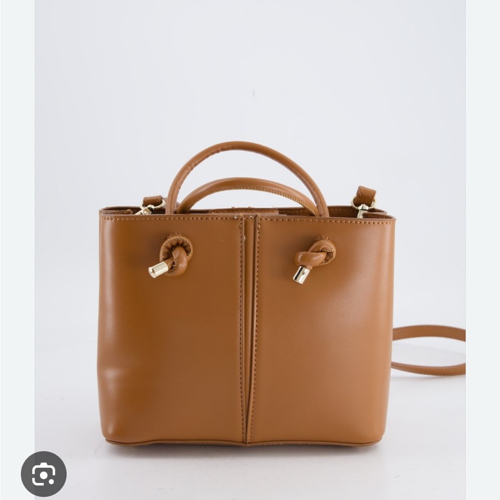 Zara Elegant Tan Leather Handbag